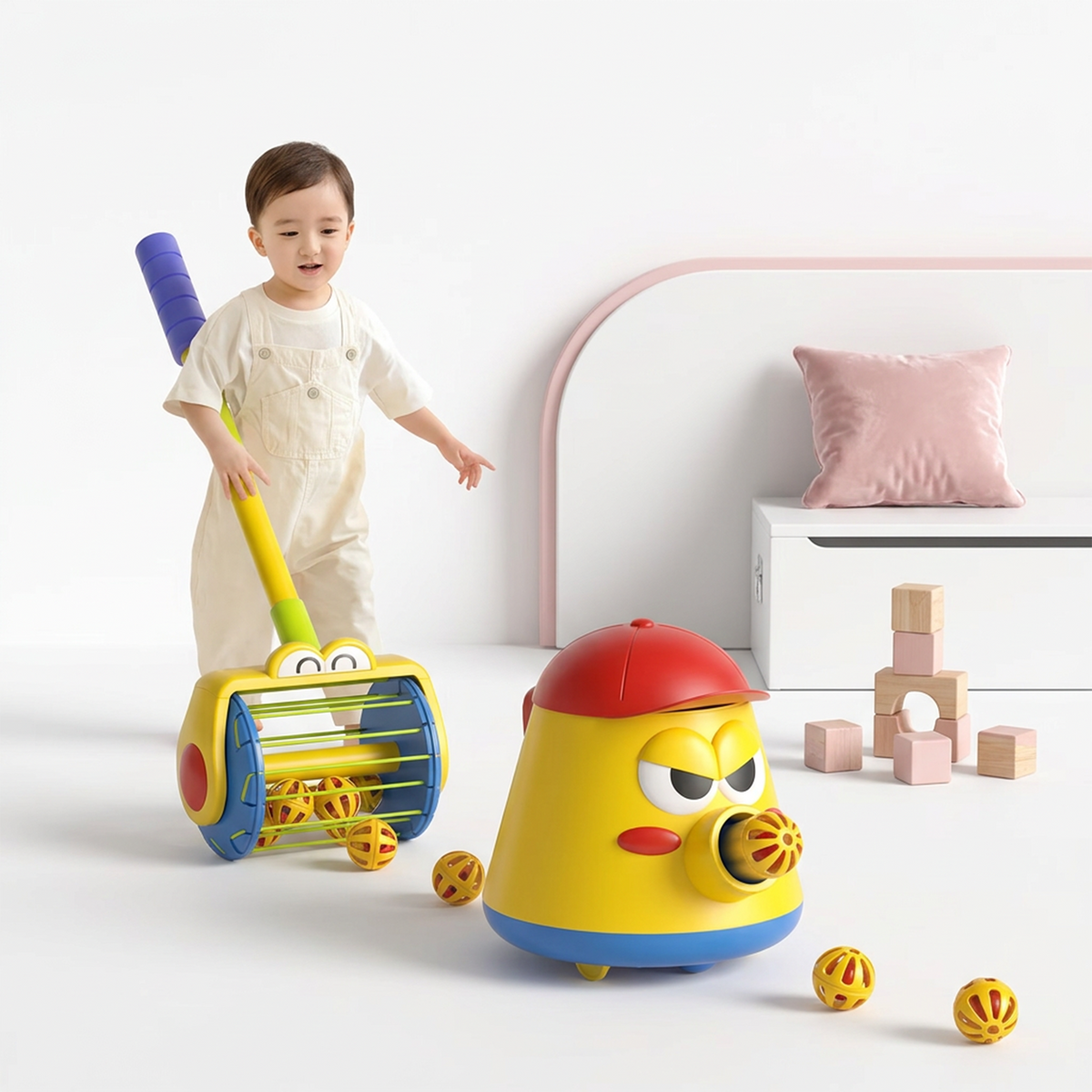 التعلم الإبداعي مونتيسوري التعليمية جرس باعث الغبار الماسك هدايا للبنين بنات DIY لعبة الإدراك التدريب الاطفال اللعب